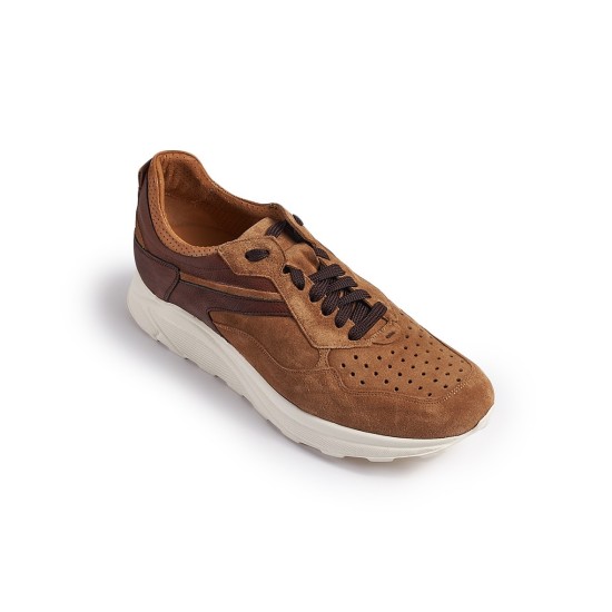 SNEAKER PIEL/ANTE TROQUELADO CAMEL BLACKCAPE 2