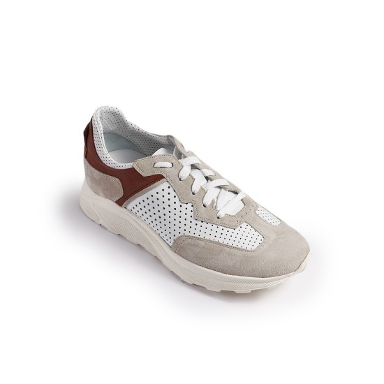SNEAKER PIEL TROQUELADA BL/GRIS BLACKCAPE 2