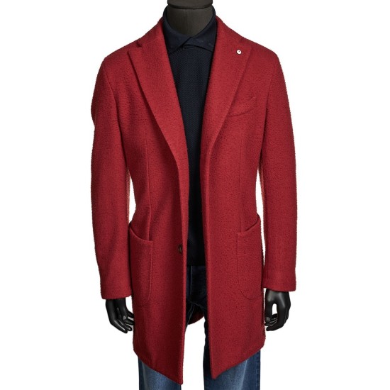 ABRIGO CORTO LANA BOUCLE ROJO BLACKCAPE