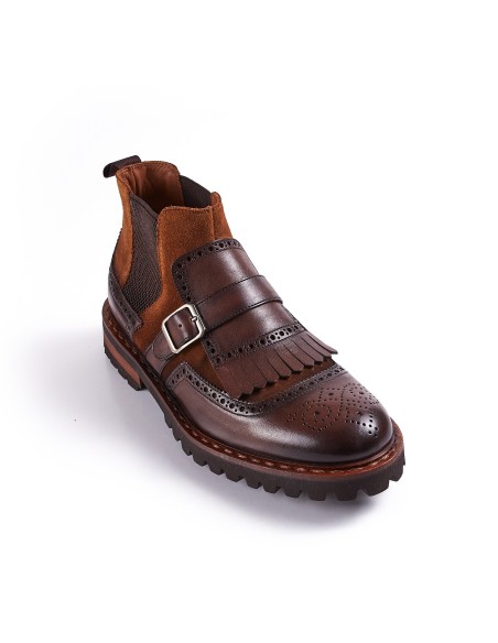 BOTIN FLECOS PIEL MARRON BLACKCAPE