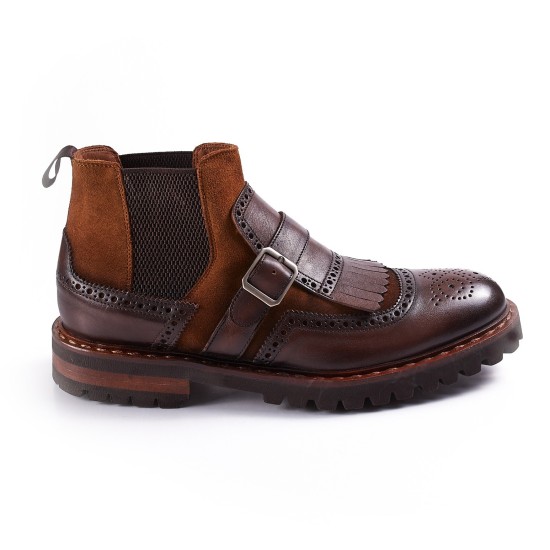 BOTIN FLECOS PIEL MARRON BLACKCAPE