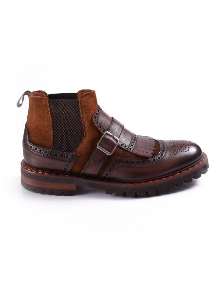BOTIN FLECOS PIEL MARRON BLACKCAPE