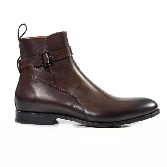 BOTIN MARRON PIEL CON HEBILLA BLACKCAPE