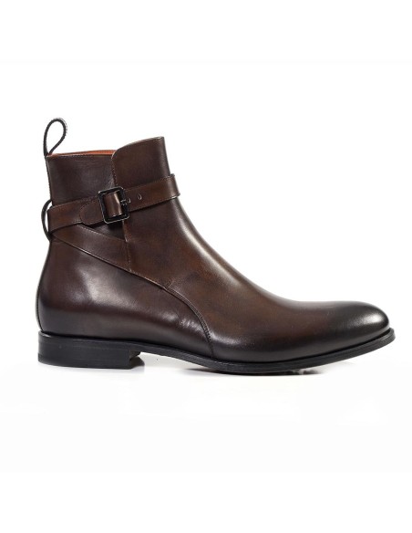 BOTIN MARRON PIEL CON HEBILLA BLACKCAPE