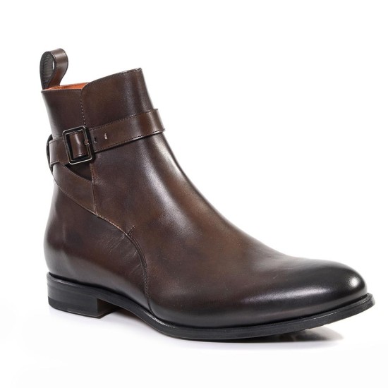 BOTIN MARRON PIEL CON HEBILLA BLACKCAPE 2