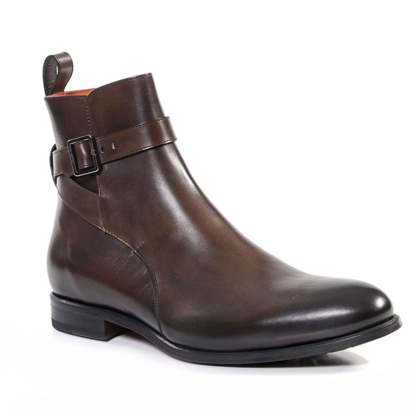 BOTIN MARRON PIEL CON HEBILLA BLACKCAPE
