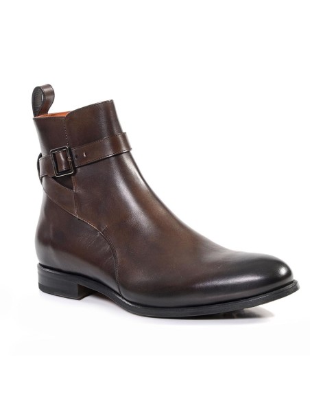 BOTIN MARRON PIEL CON HEBILLA BLACKCAPE