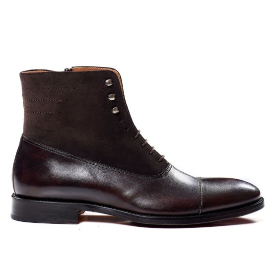 BOTIN PIEL/ANTE CORDONES/CREMALLERA LATERAL BLACKCAPE