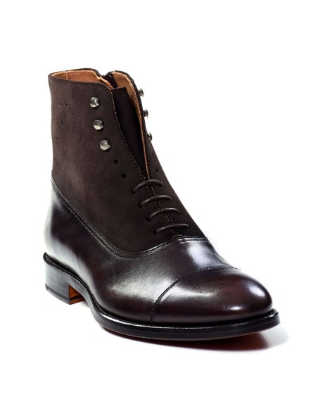 BOTIN PIEL/ANTE CORDONES/CREMALLERA LATERAL BLACKCAPE
