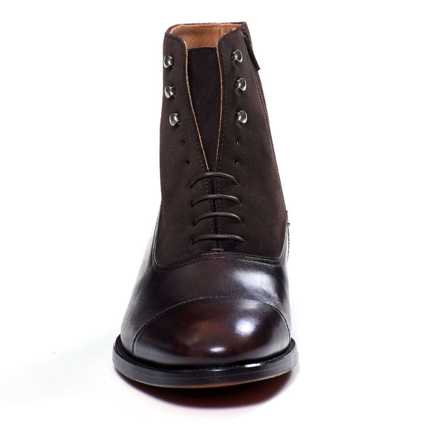 BOTIN PIEL/ANTE CORDONES/CREMALLERA LATERAL...