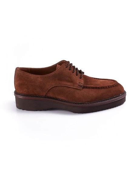 ZAPATO CORDONES ANTE SUELA GOMA MARRON BLACKCAPE