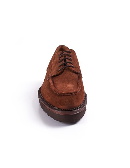 ZAPATO CORDONES ANTE SUELA GOMA MARRON BLACKCAPE