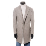 ABRIGO ESPIGA LANA/CASHEMERE BEIGE BLACK