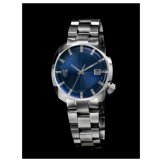 RELOJ MARCH  AM1 40MM METAL BRUSHED-BLUE