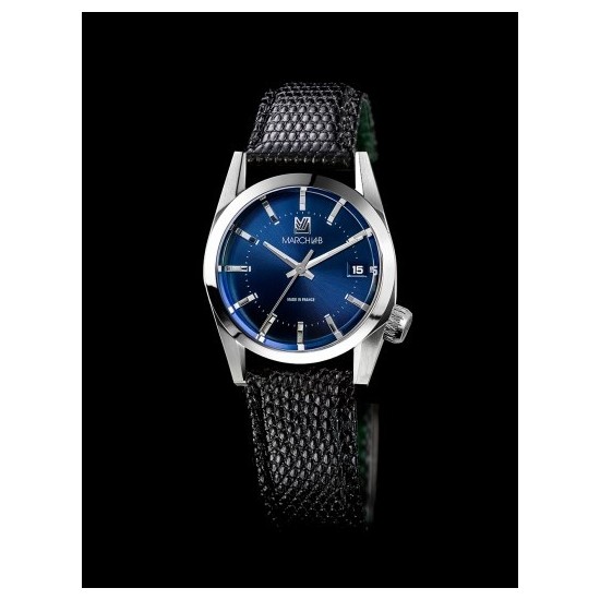 RELOJ MARCH  AM69 36MM LTH SILVER MESH/B