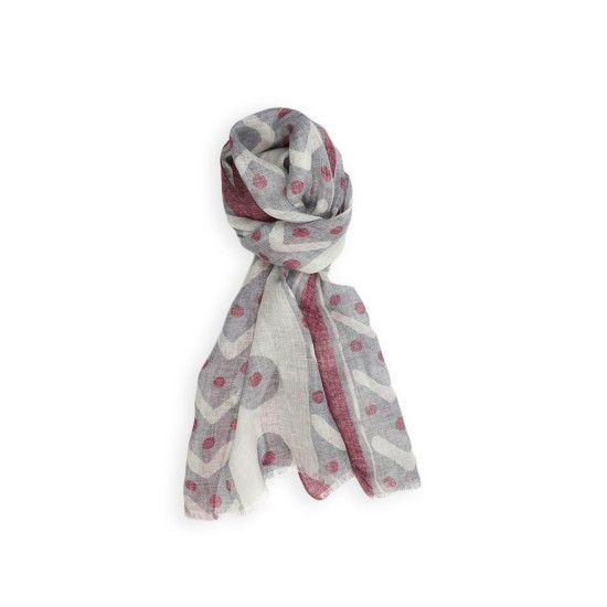 FOULARD ESTAMP GRIS/ROSA BLACKCAPE