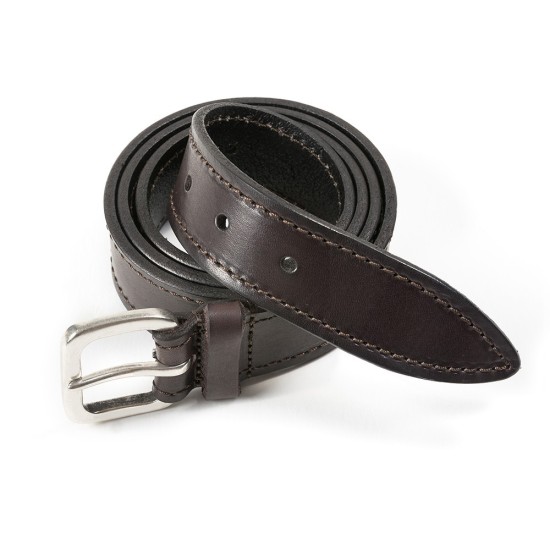 CINTURON PIEL PESPUNTES TESTA DI MORO BL