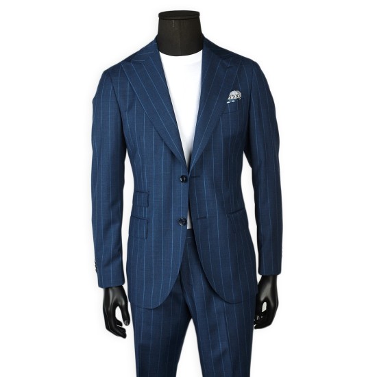 TRAJE D8 DIPLOMATICO 100%LANA FRIA SFODERATO SOLAPA ANCHA BL