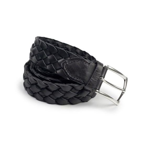 CINTURON TRENZADO PIEL 35MM BLACKCAPE