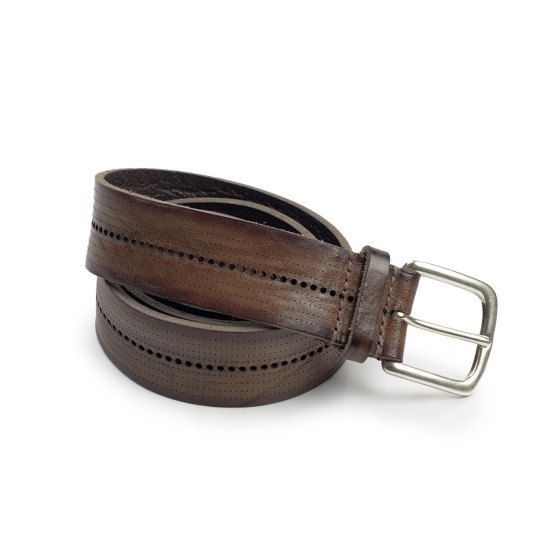 CINTURON  PIEL DEGRADEE PUNTOS  3'5cm BL