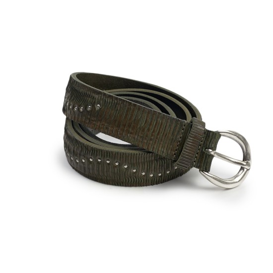 CINTURON  PIEL TACHUELAS  3cm BLACKCAPE