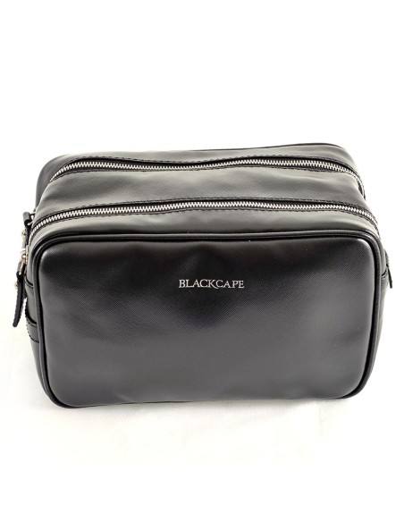 TRAVEL POUCH BLACKCAPE SAFIANO LEATHER