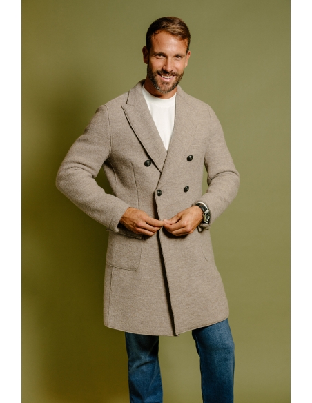 ABRIGO LANA COTTA CRUZADO BLACKCAPE