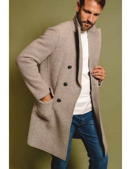 ABRIGO LANA COTTA CRUZADO BLACKCAPE