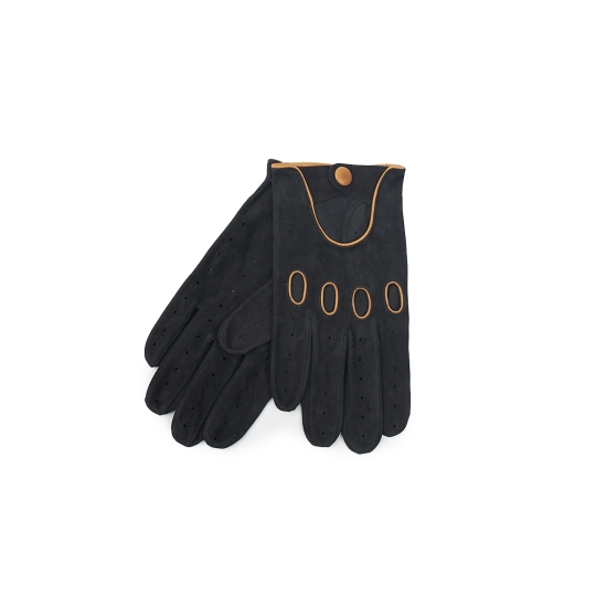 GUANTES SUEDE DRIVING  NEG/AMARILLO BLAC