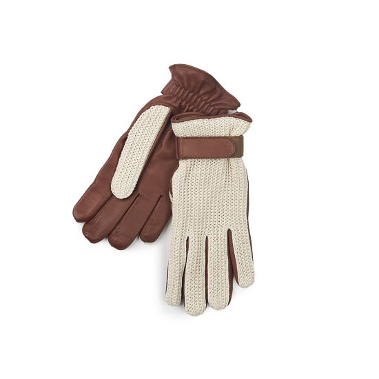 GUANTES NAPPA/TRICOT COGNAC BLACKCAPE
