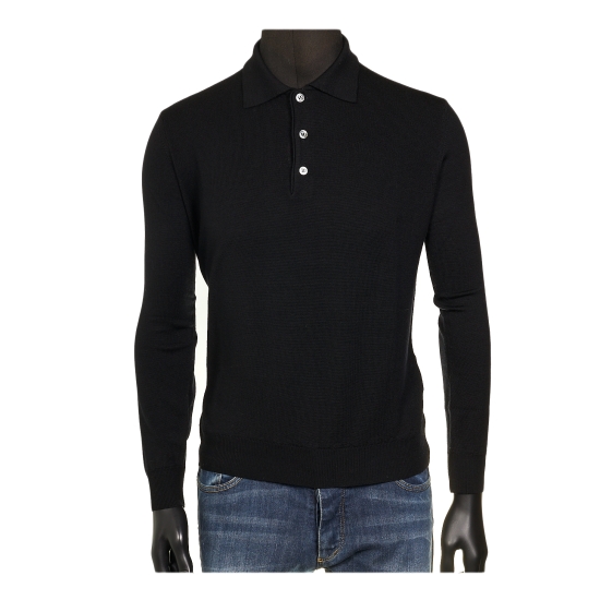 POLO MANGA LARGA 100%LANA BLACKCAPE