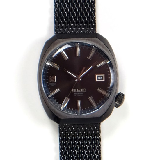 RELOJ MARCH AUTOM. 38MM MALLA METAL NEGR