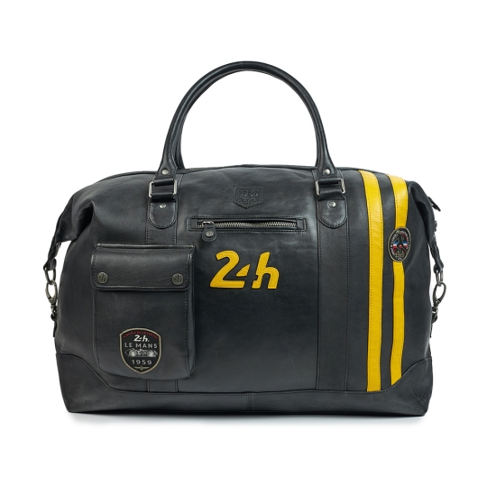 BOLSA WEEKEND 72H LE MANS PIEL NEGRA  BL