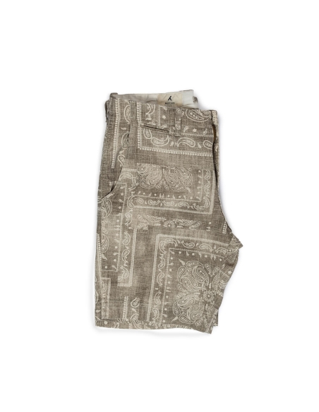 BERMUDA ALGODON ESTAMPADO ETNICO DESGASTADO MYTHS BLACKCAPE