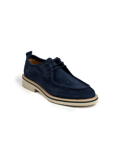 ZAPATO ABOTINADO CORDONES ANTE SUELA GOMA BLACKCAPE