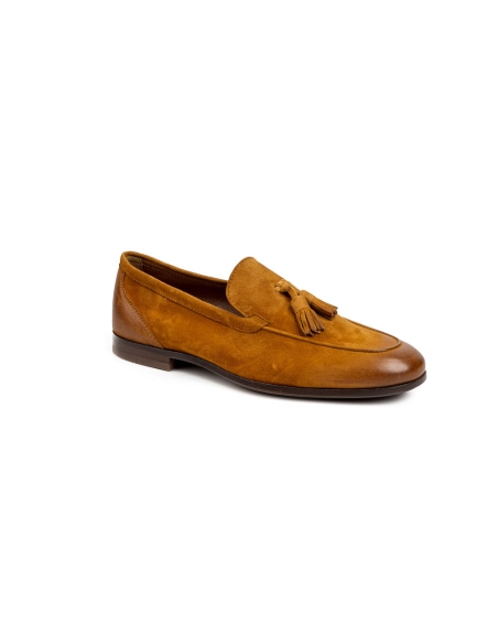 MOCASIN BORLAS ANTE CAMEL FABIANO RICCI BLACKCAPE