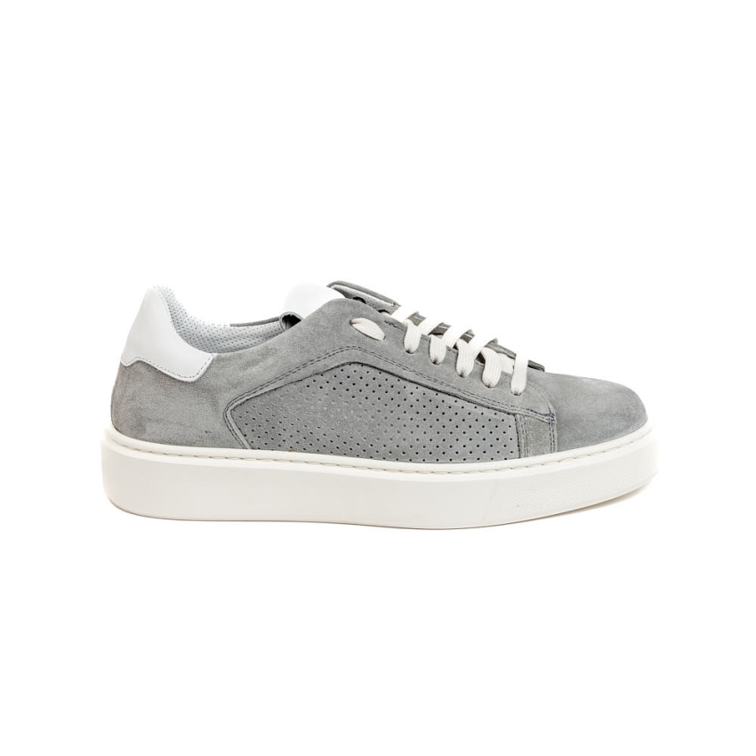 ZAPATILLA SOFT TROQUELADA GRIS/BLANCA BL