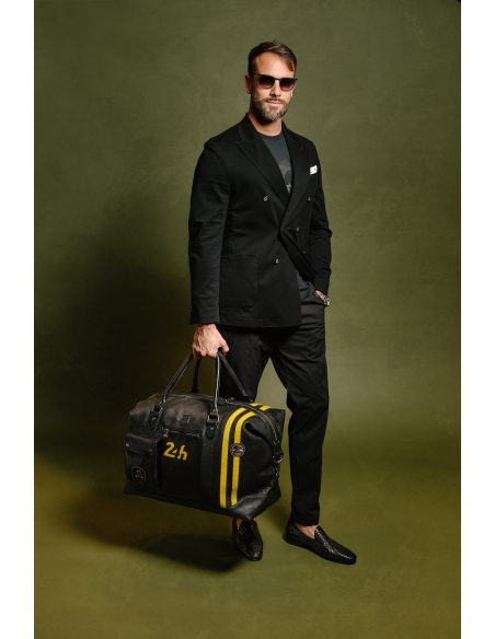 BOLSA WEEKEND 72H LE MANS PIEL NEGRA  BLACKCAPE