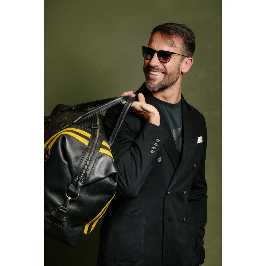 BOLSA WEEKEND 72H LE MANS PIEL NEGRA  BLACKCAPE