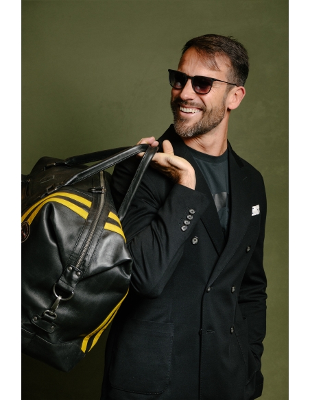 BOLSA WEEKEND 72H LE MANS PIEL NEGRA  BLACKCAPE