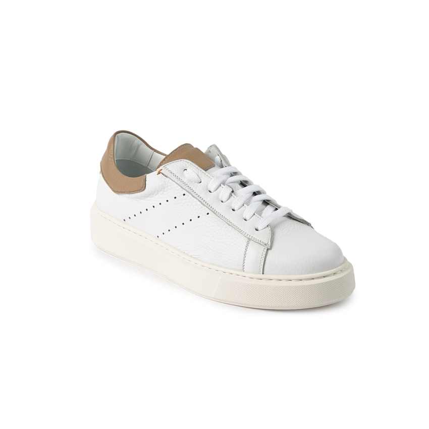SNEAKER PIEL CIERVO BLANCA/BEIGE BLACKCAPE