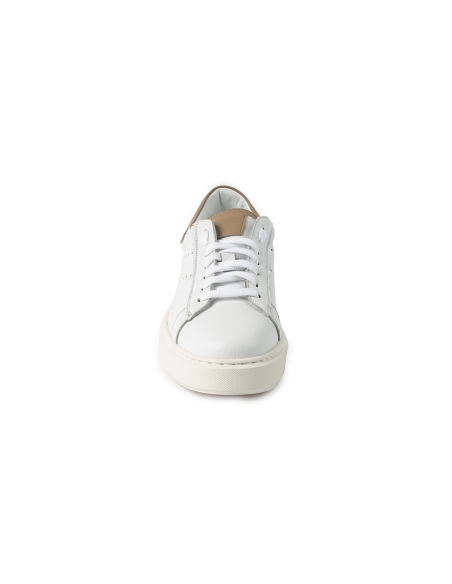 SNEAKER PIEL CIERVO BLANCA/BEIGE BLACKCAPE