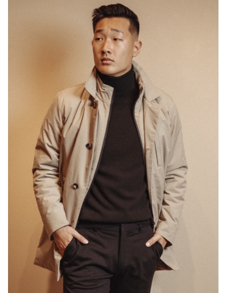 GABARDINA/TRENCH TRAVEL CON INTERNO BORREGUITO HWM BLACKCAPE