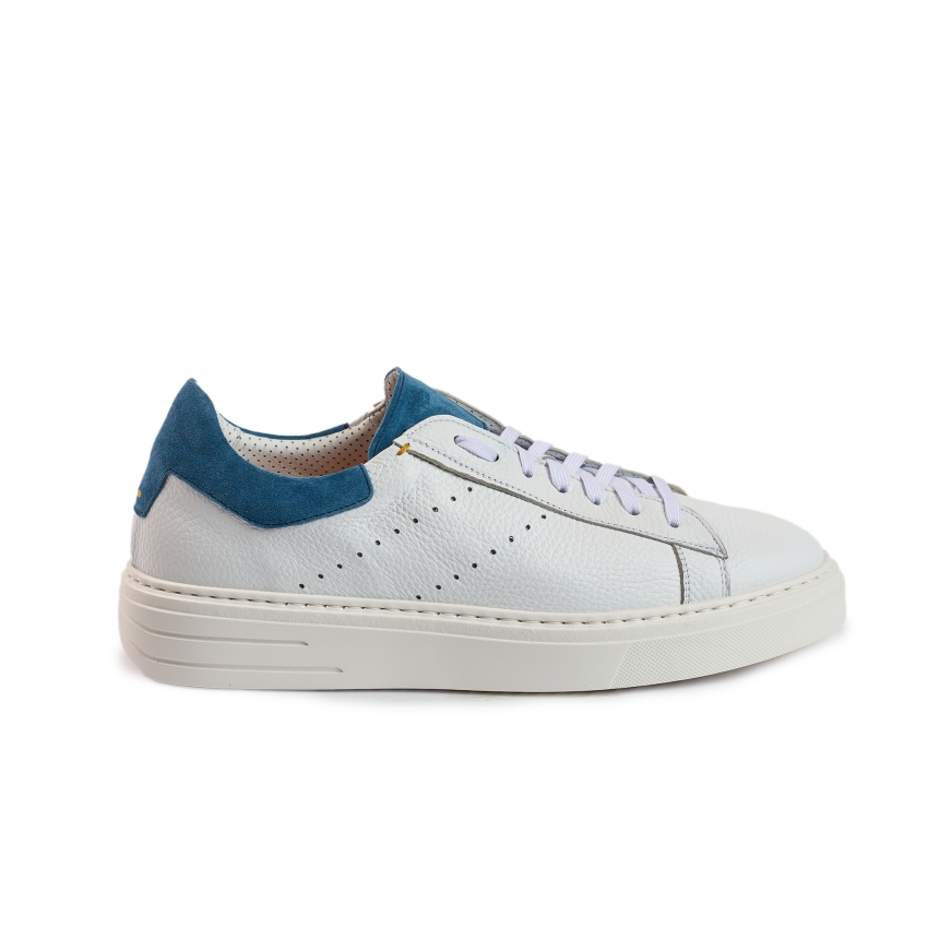SNEAKER PIEL CIERVO BLANCA/AZUL  BLACKCA