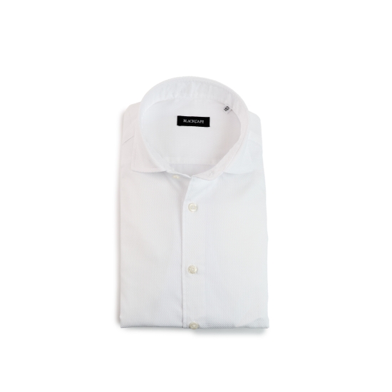 CAMISA ALGODON FALSO LISO BLANCA BLACKCA