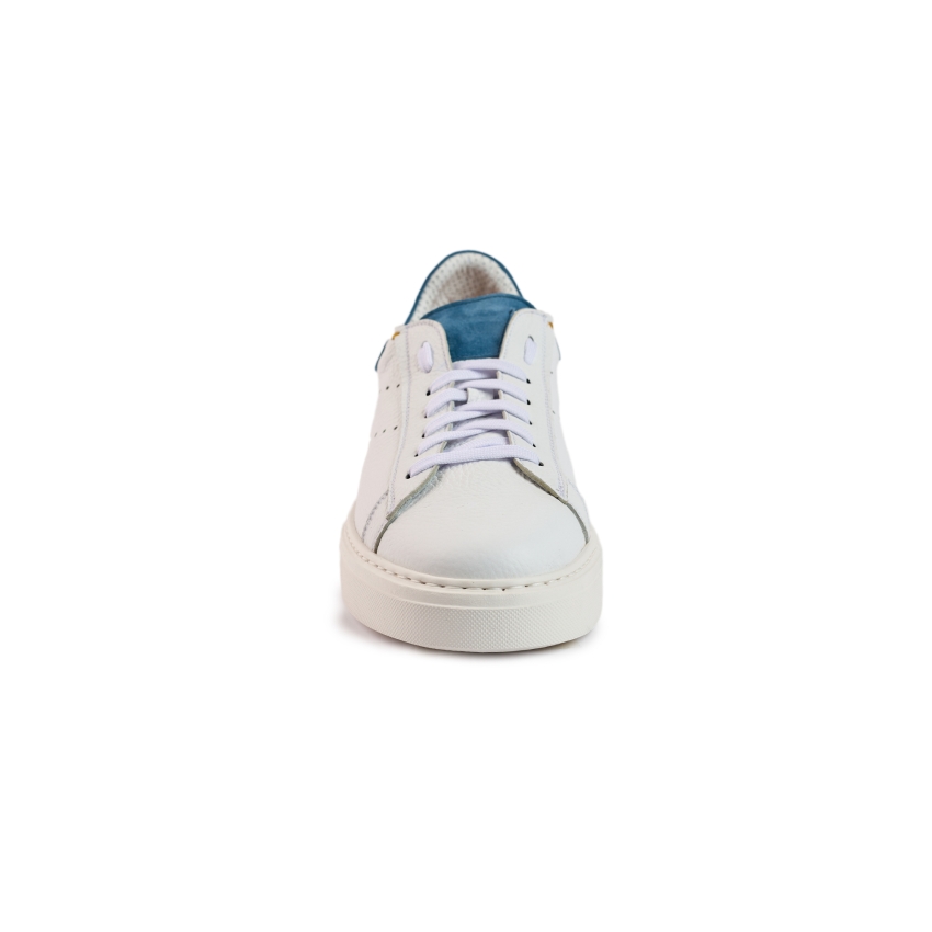 SNEAKER PIEL CIERVO BLANCA/AZUL  BLACKCAPE