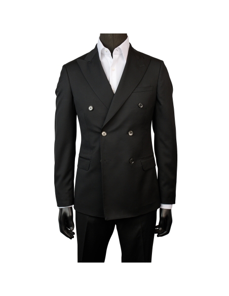 TRAJE D8 CRUZADO LANA FRIA BLACKCAPE