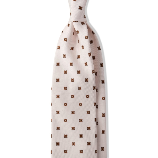 CORBAJA SEDA ESTAMPADA NATA/NARANJA   BRUNATI