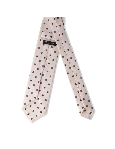 CORBAJA SEDA ESTAMPADA NATA/NARANJA   BRUNATI