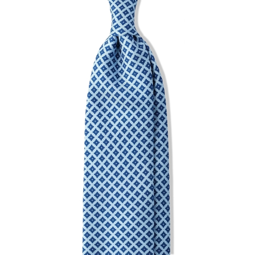 CORBAJA SEDA ESTAMPADA CELESTE  BRUNATI